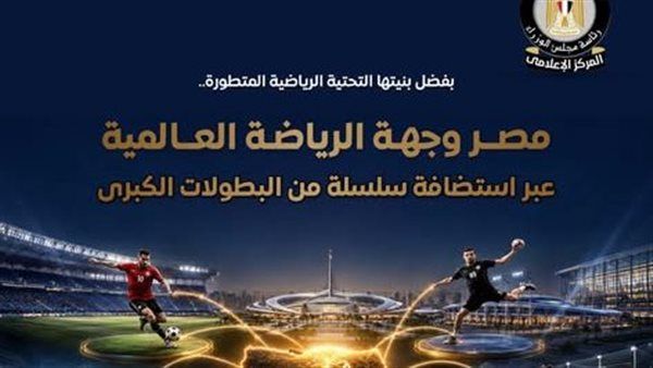 مجلس الوزراء: مصر وجهة عالمية في استضافة البطولات الرياضية الكبرى