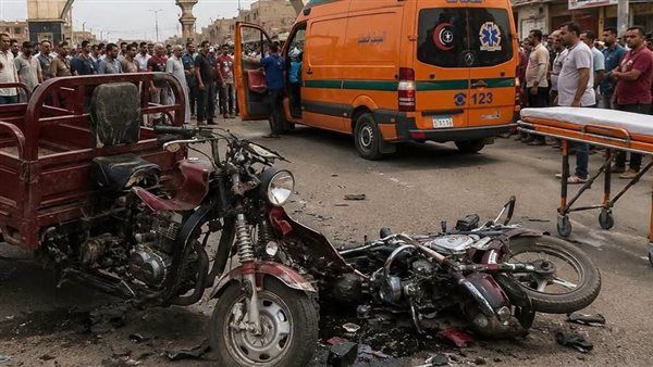 إصابة 3 أشخاص في تصادم دراجتين ناريتين بطريق قرية 54 الحفير في بلقاس