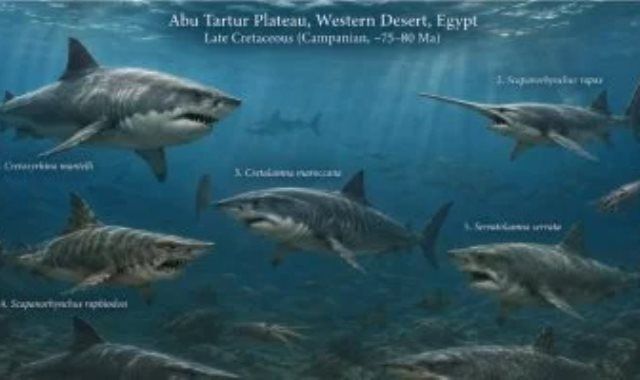 في صحراء مصر الغربية..جامعة القاهرة تعلن اكتشاف «مقبرة لأسماك القرش» عمرها أكثر من 70 مليون عام