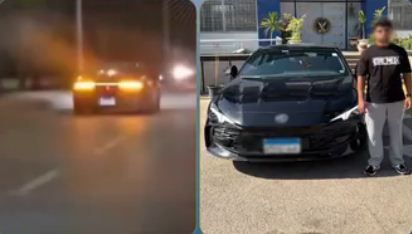 ضبط طالب بعد اصطدامه بسيارة والفرار منها في الشيخ زايد