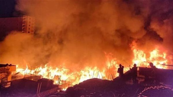 مدير أمن الفيوم ينتقل إلي موقع حريق مطعم المأكولات السورية بسنهور