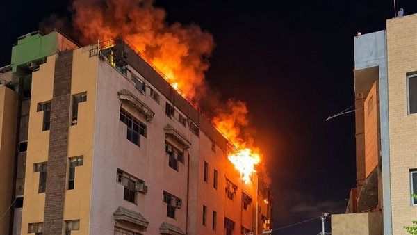 اندلاع حريق هائل داخل مدرسة النيل جاردن بأوسيم والحماية المدنية تكافح النيران