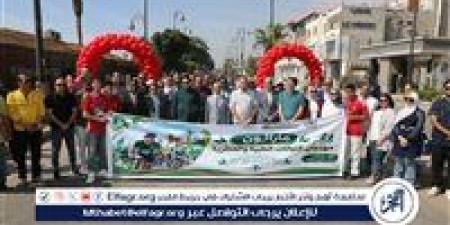 محافظ بني سويف يطلق شارة بدء ماراثون الدراجات ضمن مهرجان النباتات الطبية والعطرية