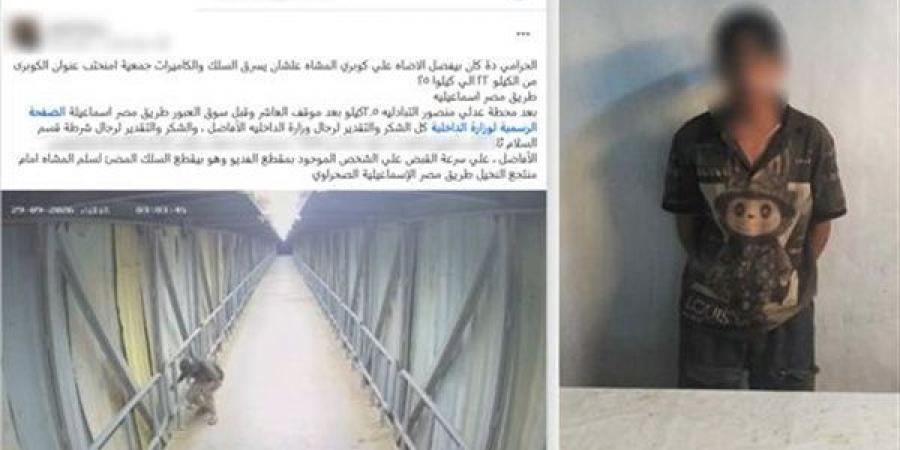يبيعها لتجار الخردة بمبالغ زهيدة، اعترافات لص أسلاك أعمدة الكهرباء بالسلام