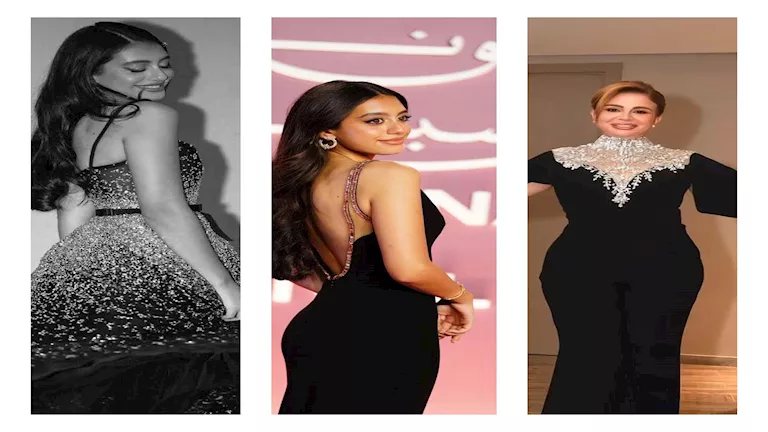 منى زكي ويسرا وإلهام شاهين.. الفساتين السوداء تخطف الأنظار في مهرجان الجونة