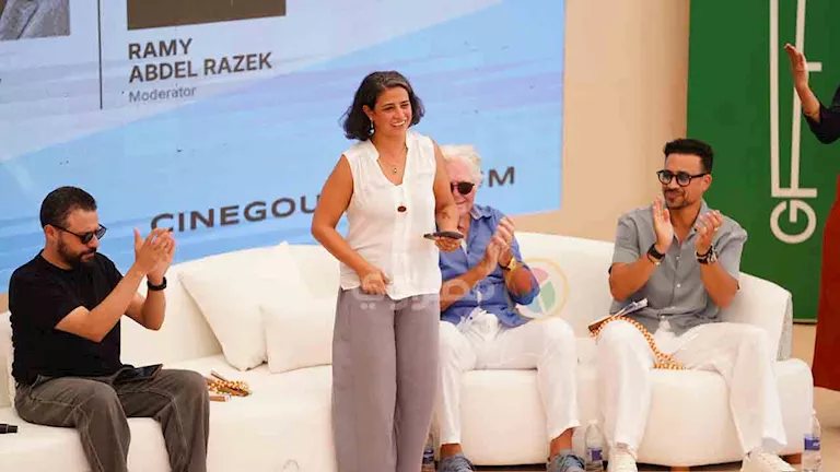 نادين خان تعلن من مهرجان الجونة السينمائي تدشين مؤسسة للحفاظ على إرث محمد خان