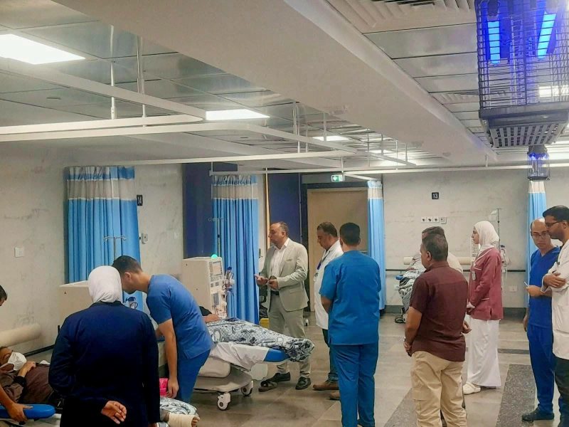 وكيل «صحة شمال سيناء» يتفقد مبنى الكلى الجديد بالعريش بعد تشغيله